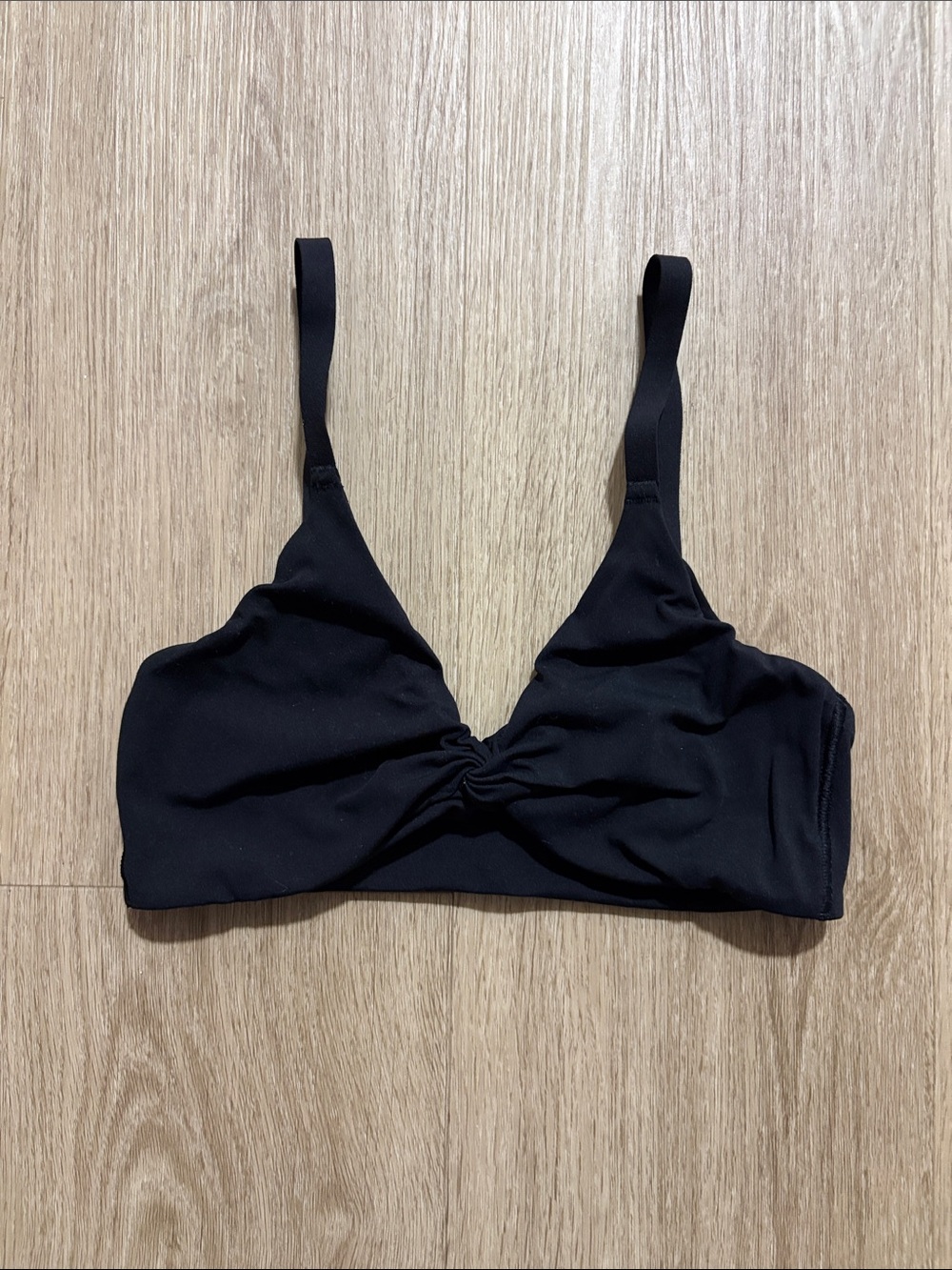 Gymshark Black Ruched Soft-Cup Bralette